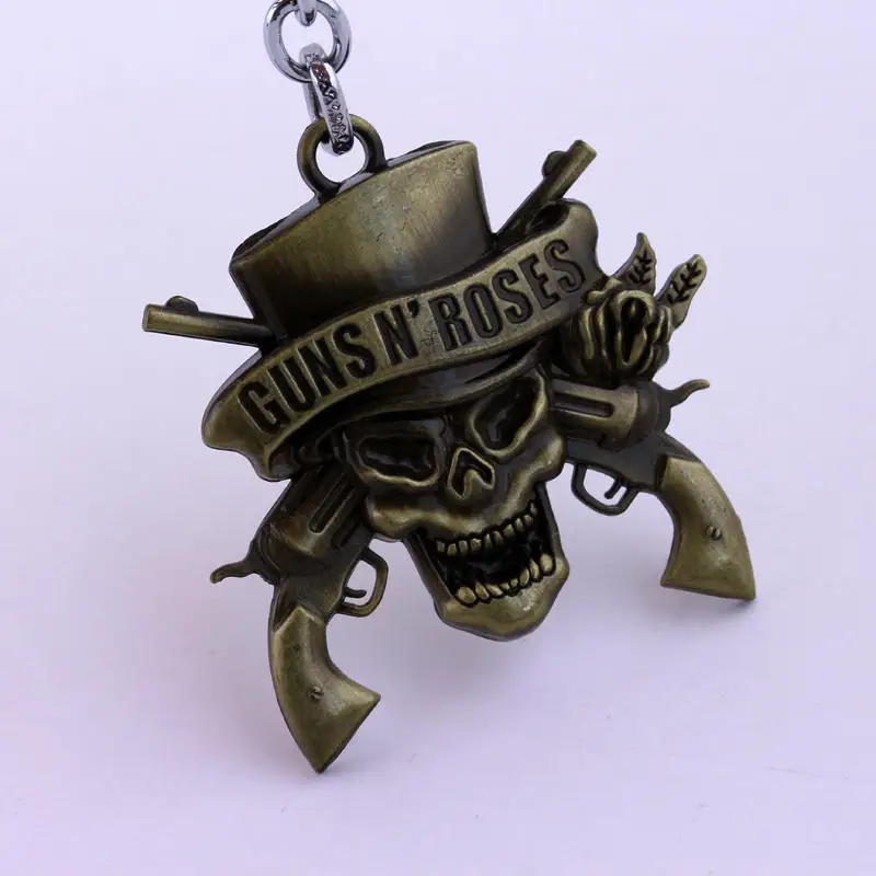 MQCHUN музыкальная группа GnR Guns N' Roses Death Logo брелок может дропшиппинг металлические