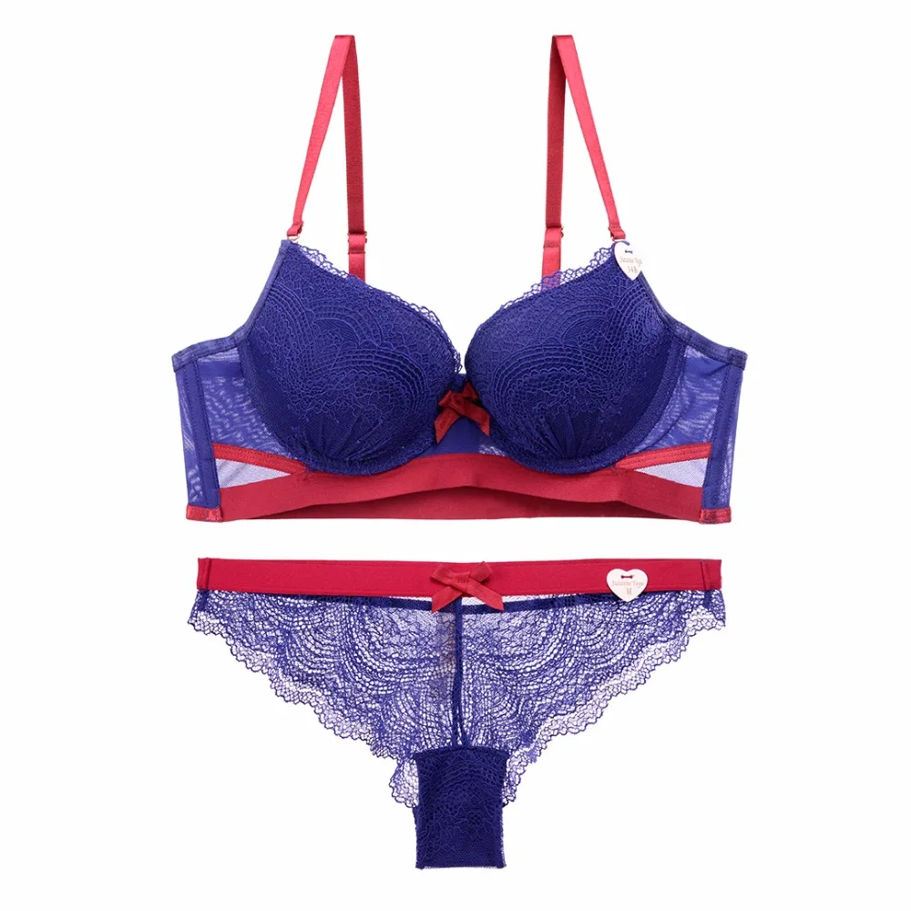 Женское нижнее белье с пуш ап комплект прозрачного толстого нижнего белья