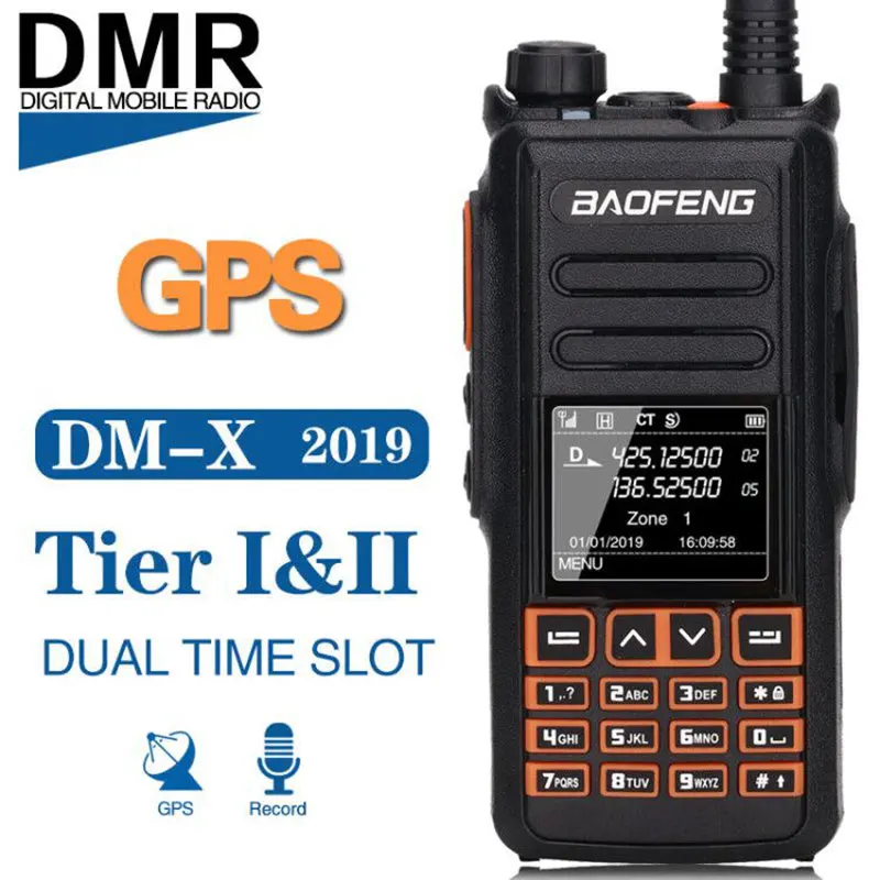 Baofeng DM-X gps Запись уровня 1 и 2 уровня II Dual Time slot DMR цифровая/аналоговая рация портативное радио обновление DM-1702