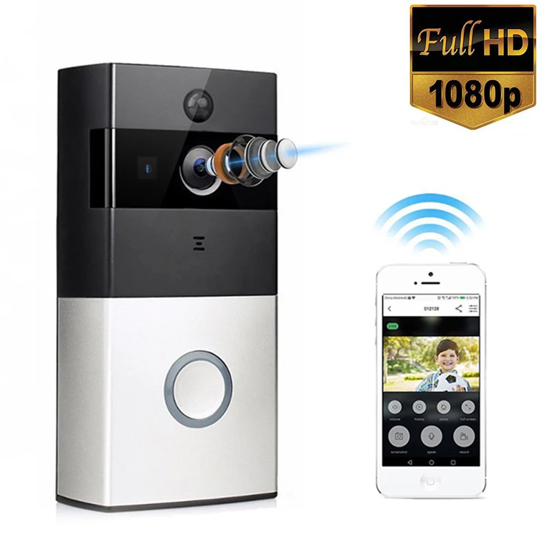 Смарт видеокамера с Wi Fi и аккумулятором Full HD 1080P|Дверной звонок| |