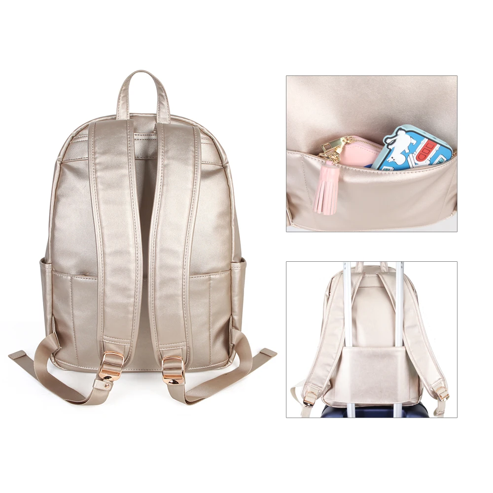 Женский рюкзак для ноутбука Сумки из искусственной кожи девушек 14 дюймов офиса