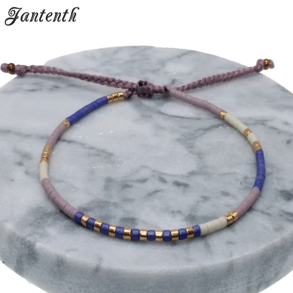 Jantenth Miyuki Beads High Quality Multicolor Handmade Bracelet Cotton Rope Summer Bohemia Friendship Women Jewelry | Украшения и