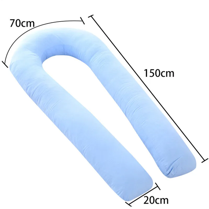 Подушка для сна беременных с хлопковой наволочкой женского тела u-образные