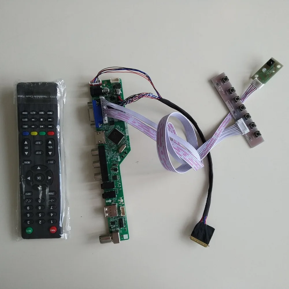 Комплект Для LP156WH3(TL)(A3) Пульт дистанционного управления VGA 40pin LVDS 15," tv AV плата контроллера драйвер экран панель lcd светодиодный HDMI USB 1366X768