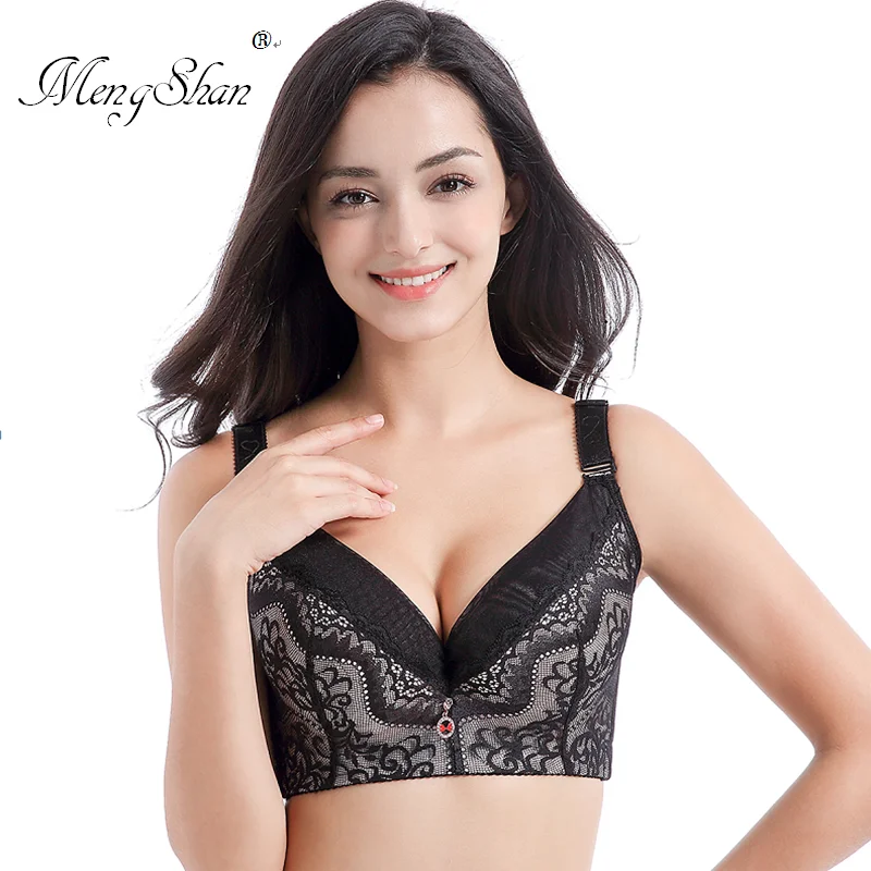 Женские бюстгальтеры с большими чашками MengShan регулируемой чашкой без капель