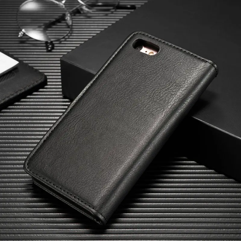 DG. MING 2в1 Винтажный чехол-кошелек для iPhone 7 8, ультра сильный Магнитный съемный кожаный чехол-книжка для iPhone 6S с подставкой