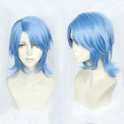 Аниме Царство сердца III Аква короткие синие стилизованные термостойкие волосы Perucas Косплей Костюм парик + бесплатная шапочка для парика