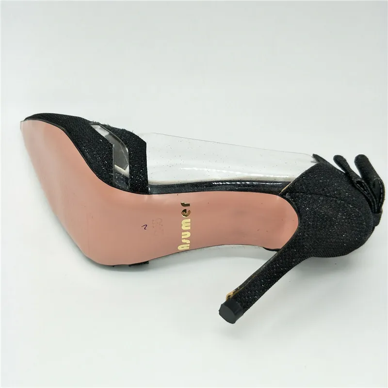 Asumer/Обувь для вечеринок туфли лодочки с острым носком и бантиком обувь на высоком