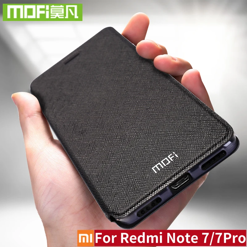Чехол для Xiaomi Redmi Note 7 силиконовый чехол с откидной крышкой Оригинальный Mofi Xiomi Pro 32