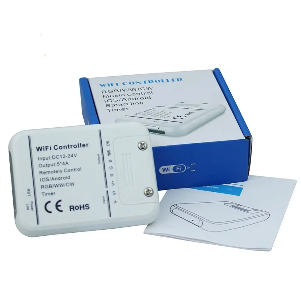 DC12 24V 4A * 5CH RGB/WW/CW Светодиодный WIFI контроллер IOS Android Smart Link таймер музыка|led wifi