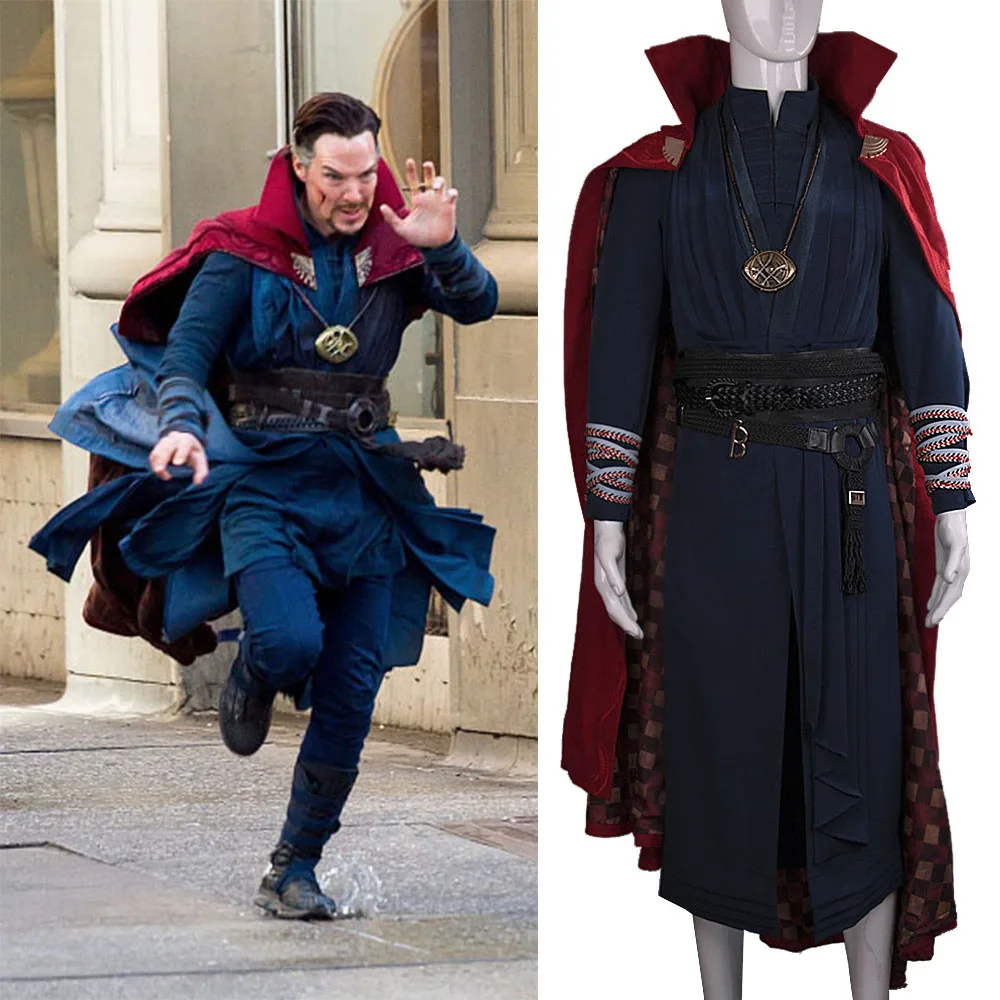Костюм Доктора Стрэнджа из фильма Marvel, косплей, красный плащ Стива, полный комплект, костюм, халат, костюм на Хэллоуин