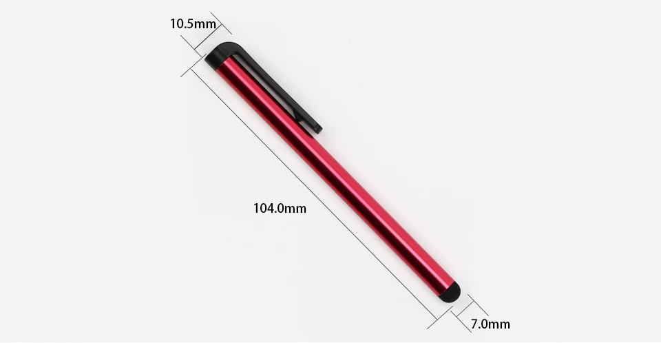 100 шт/лот емкостный стилус с сенсорным экраном для samsung Galaxy Ipad Air Mini iPhone Android Phone Tablet металлический карандаш-стилус
