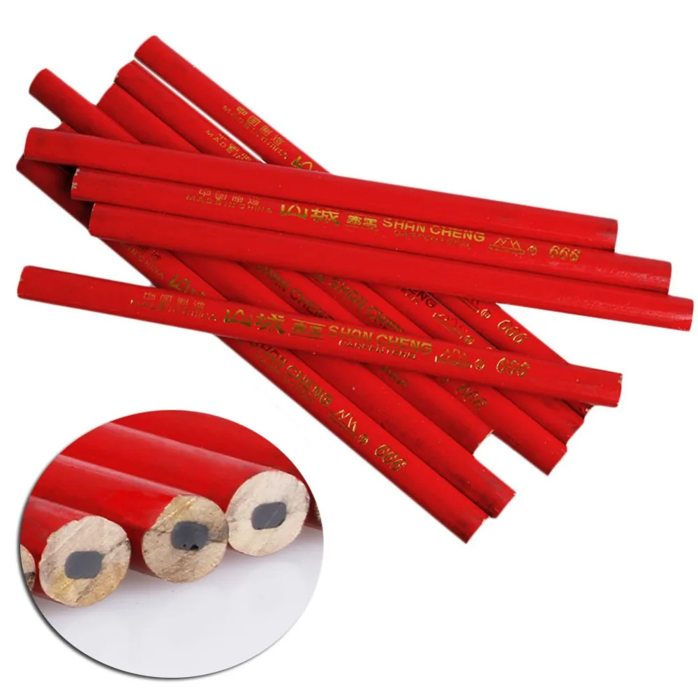

10pcs/set Carpenters Pencils Black Lead For DIY Builders Joiners Woodworking New excellent gift