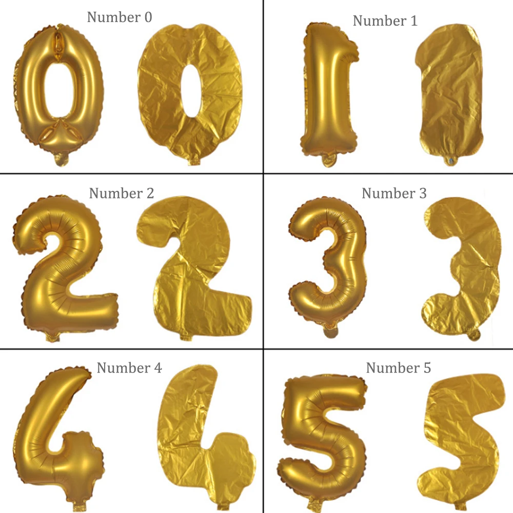 16 дюймовый воздушный шар в виде цифр украшения для дня рождения воздушные шары из