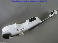 high quality white colors electric acoustic violin 44 7771