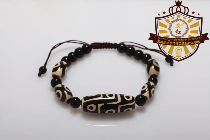 Высококачественные бусины Тибета ДЗИ браслет из натурального камня с 9 глазами и