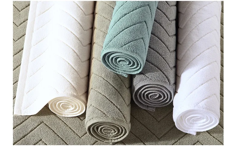 Коврик для ванной комнаты хлопковый коврик в полоску нескользящий абсорбирующий