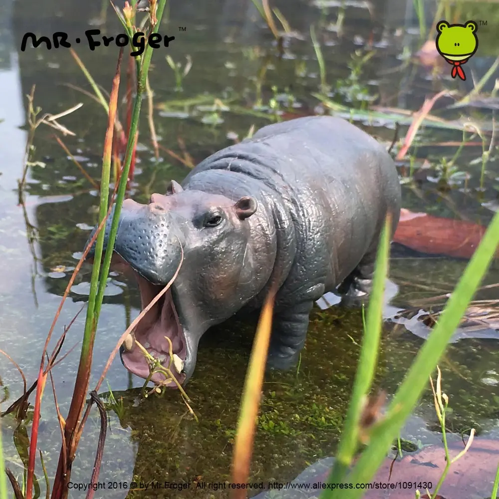 Mr.Froger модель бегемота игрушка искусственный зоопарк милый лес мир ползущие вид