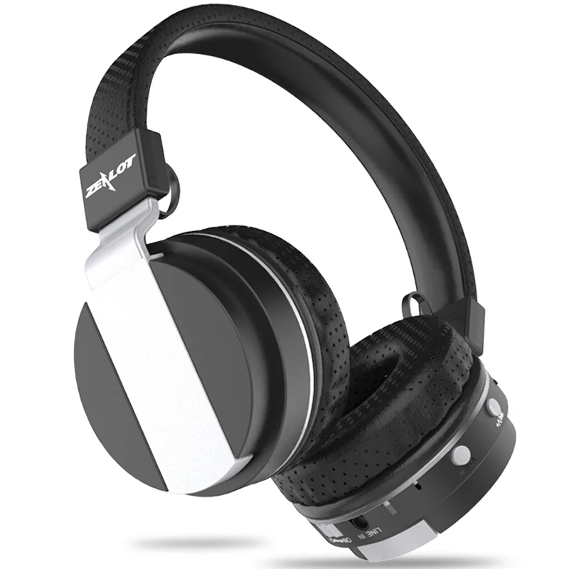 ZEALOT B17 беспроводные Bluetooth наушники супер бас стерео гарнитура FM радио TF карта воспроизведения с микрофоном - Цвет: Black