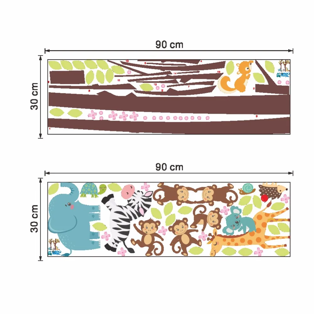 Мультфильм обезьяна белка скалолазание дерево наклейки на стену Дети Мальчики