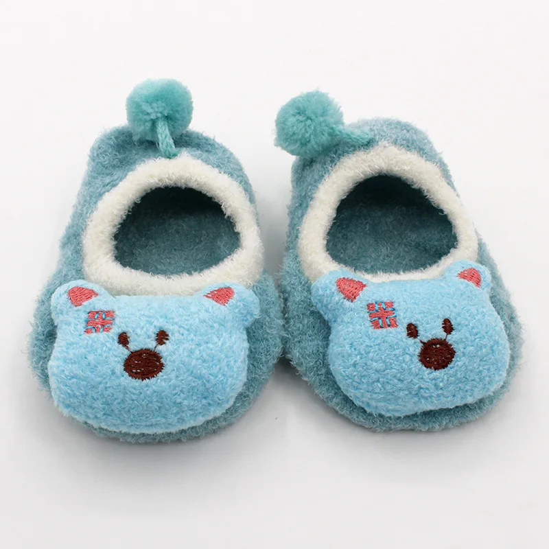 New style Autumn and winter coral velvet kids socks cartoon baby floor feather yarn infant socks. | Детская одежда и обувь