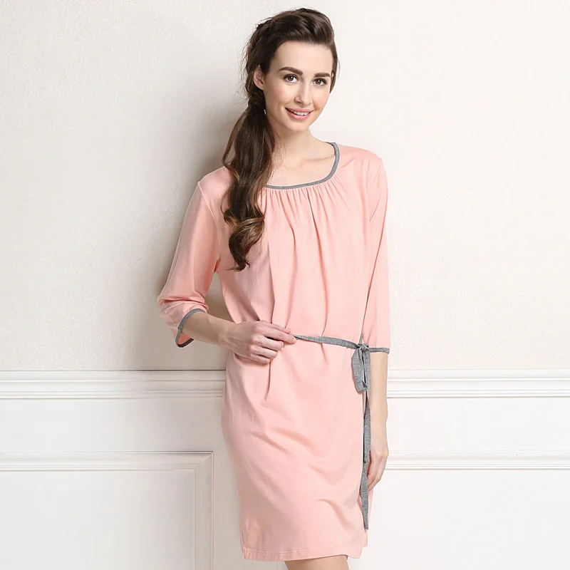 Женское платье для дома в западном стиле однотонное сна весна-осень 2014 | Женская