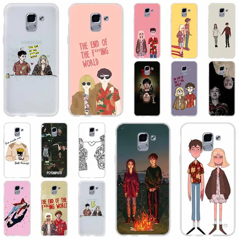 Чехол с надписью end of the fing fxxxing world art для телефона Samsung Galaxy j6 J8 J7 J5 J3 J4 Plus 2018 2017 2016 J610