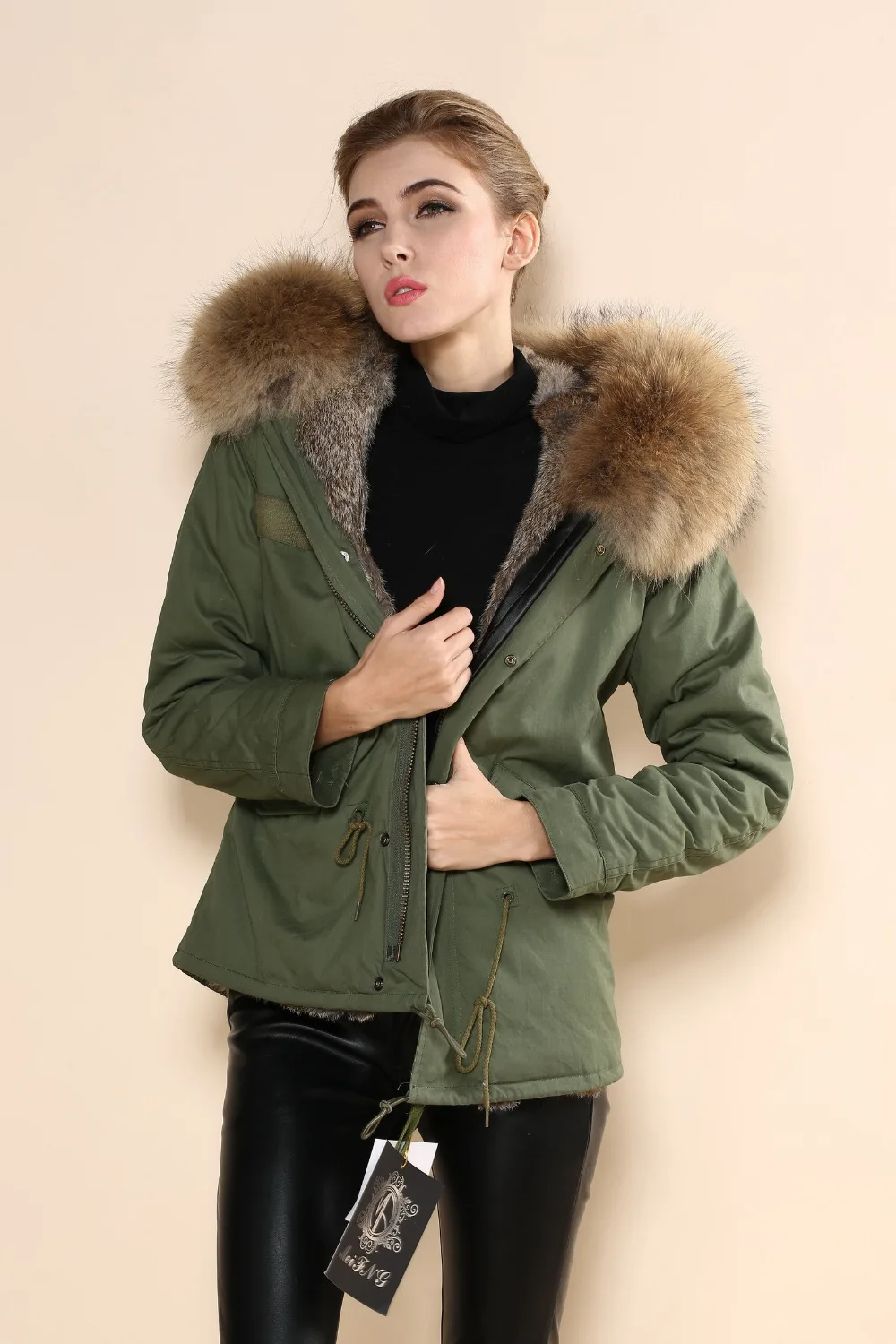 Название бренда популярное в Корее звезда Mrs Женская мода Geniune меховое пальто Mr furs