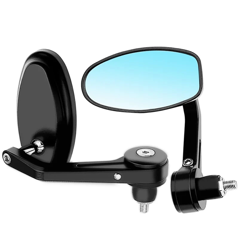 Овальное синее зеркало заднего вида для мотоцикла 7/8 дюйма 22 мм|Боковые зеркала и