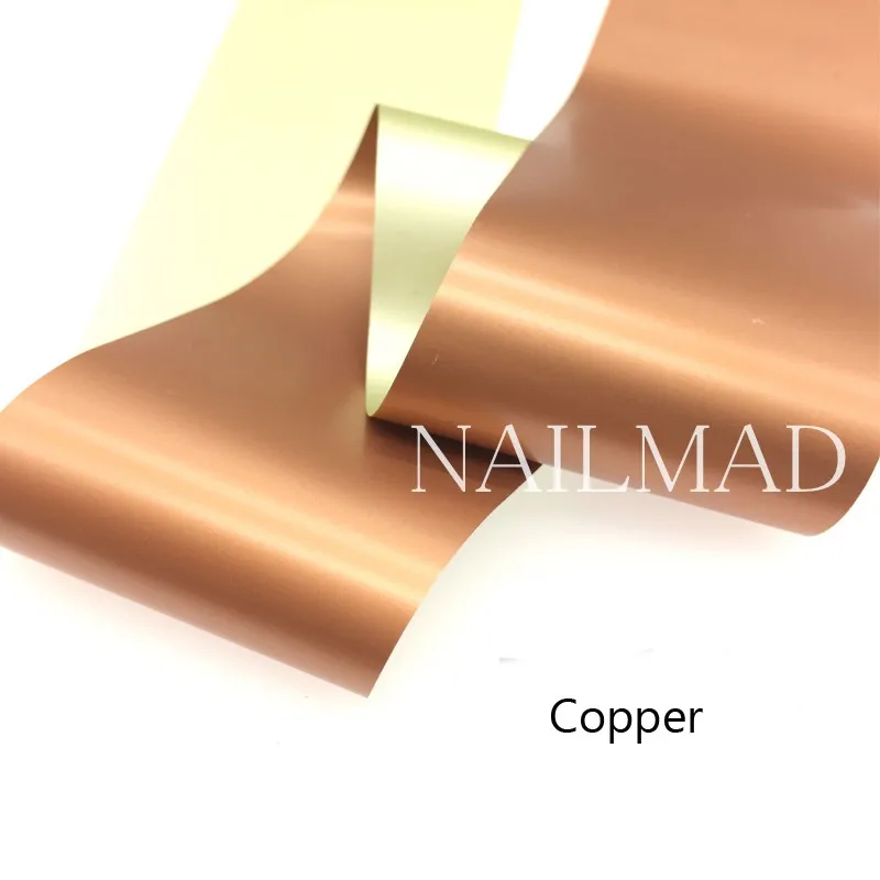 Copper 4*100 см Золотой Серебряный ноготь Фольга наклейки Звездное небо голографическая переводная наклейка для ногтей DIY маникюр украшения для ногтей слайды наклейки - Цвет: Copper