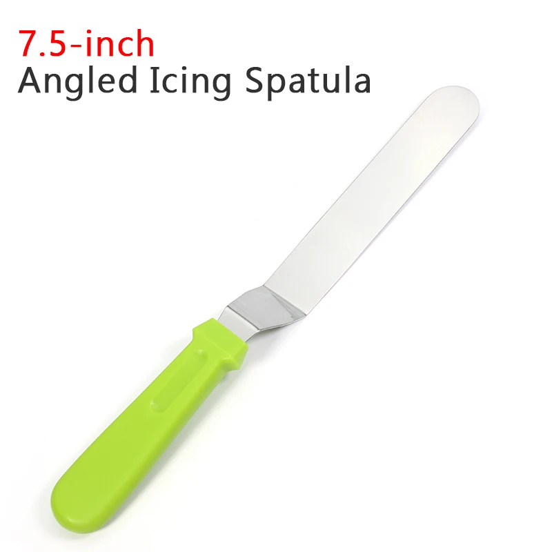 8in Green Профессиональные инструменты для украшения торта-", 8" и 1" из нержавеющей стали, лопатка для торта, различные наборы - Цвет: 8in Green