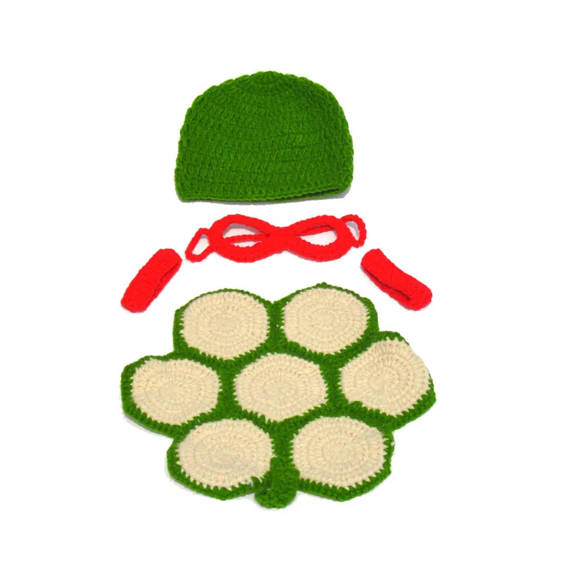 2019 Черепашки Ниндзя для новорожденных Подставки фотографий малышей вязанное