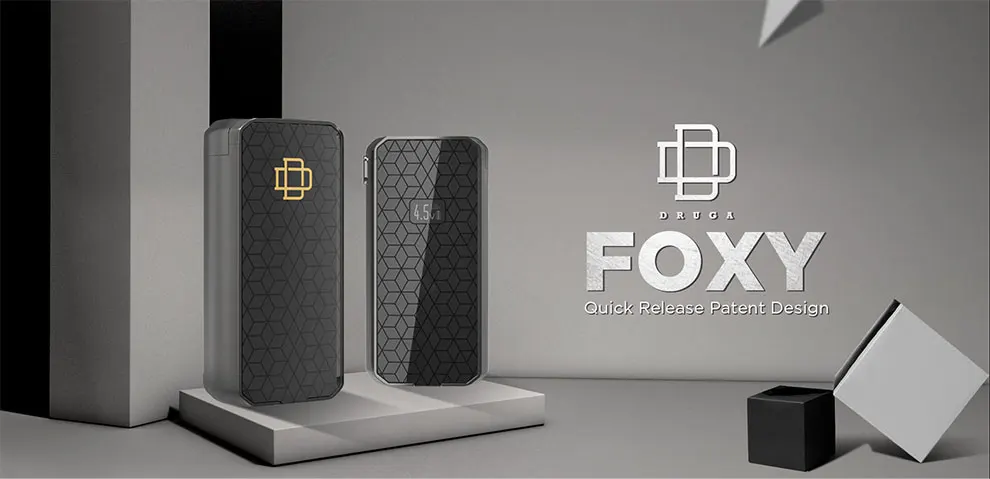 Augvape Druga Фокси» из мультфильма для мальчика, коробка модов Quick Release лакированная 150 Вт Dual 18650 батарея vv Mod OLED Дисплей сопротивление электронная сигарета мод