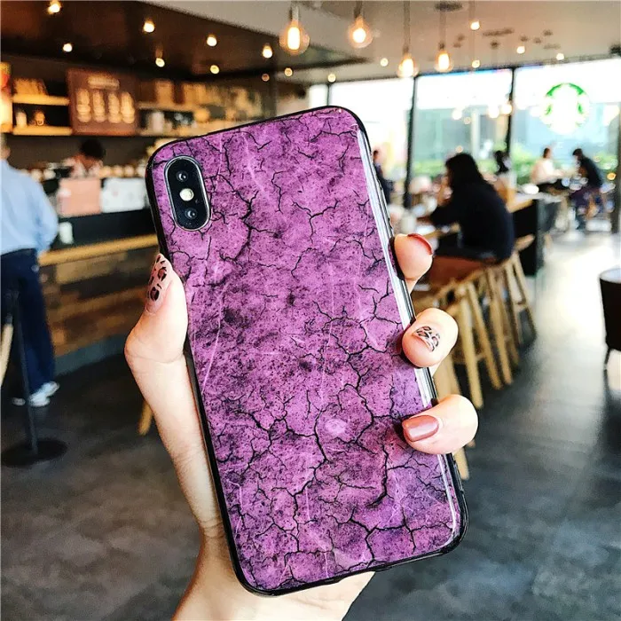 Роскошный Мраморный чехол для телефона Iphone 8 7 Plus X 6 S с держателем подставки