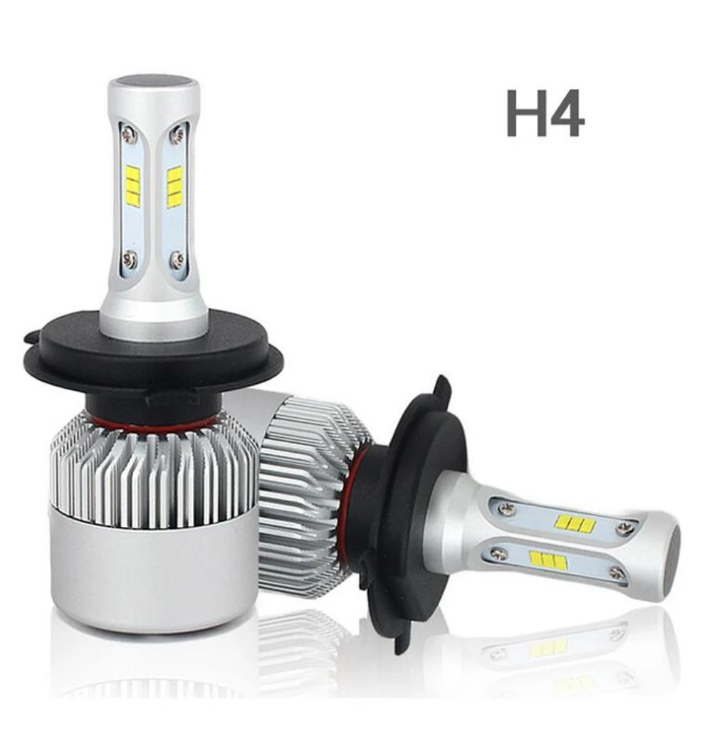 

1 Set H4 HB2 9003 S2 LED Headlight Super Slim Conversion Kit 72W 8000LM CSP Y19 LED Chips All-in-one Built-in Fan H/L Lamp Bulbs