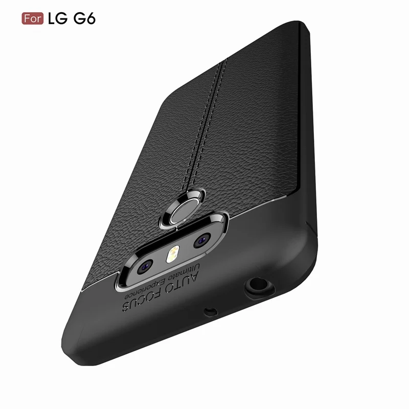 LUOYA Brand Original Shockproof Armor Cover for LG G6 Case Soft Leather Carbon Fiber Ultra Slim Lithi TPU |