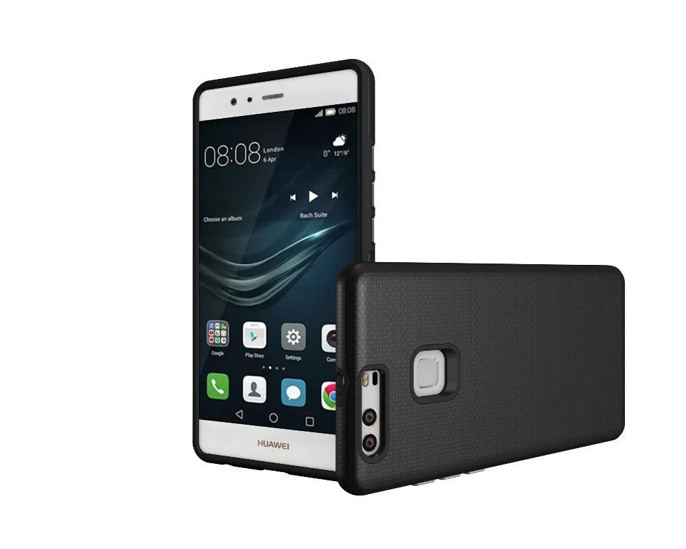 Моды роскошь Для Huawei P9 Плюс Кейс Защитник ТПУ + PC Силиконовый Броня Чехол Plus Duos