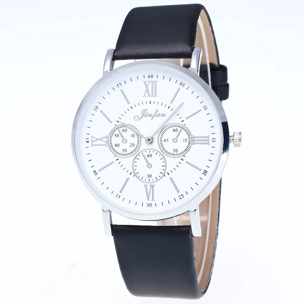 Часы мужские/женские механические кварцевые с кожаным ремешком и циферблатом из