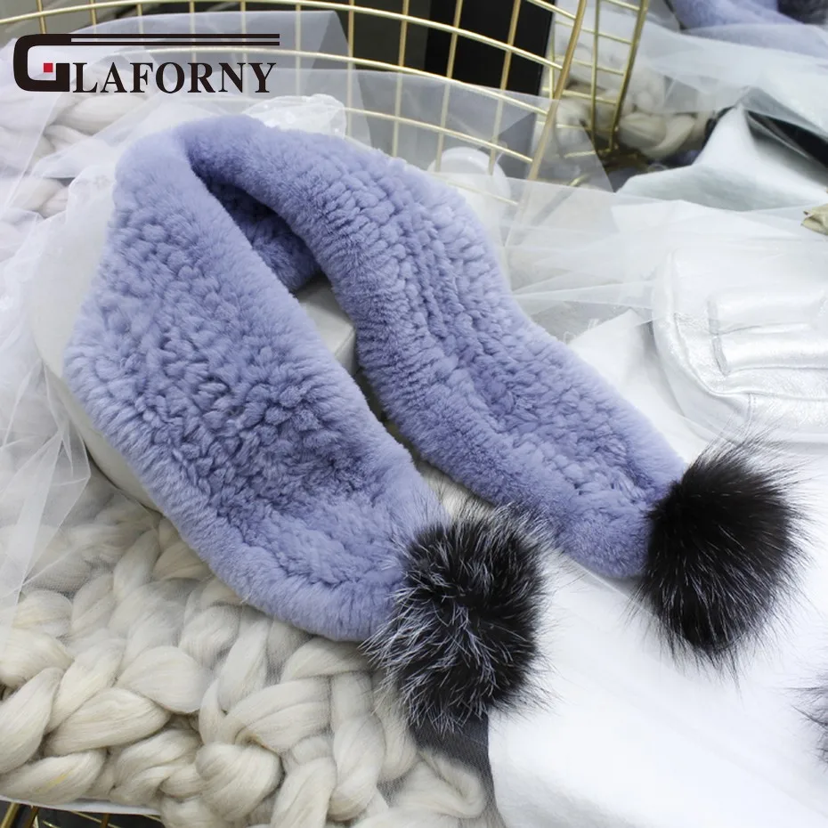 Новинка 2020 женские шарфы из меха кролика рекс FXFURS в Корейском стиле шарф 100%
