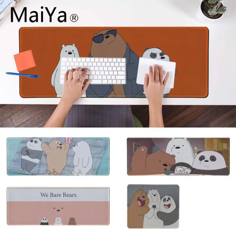 Maiya Нескользящие ПК Мы Медведи геймерские скоростные мыши розничная маленький резиновый коврик для мыши большой коврик для мыши клавиатуры коврик