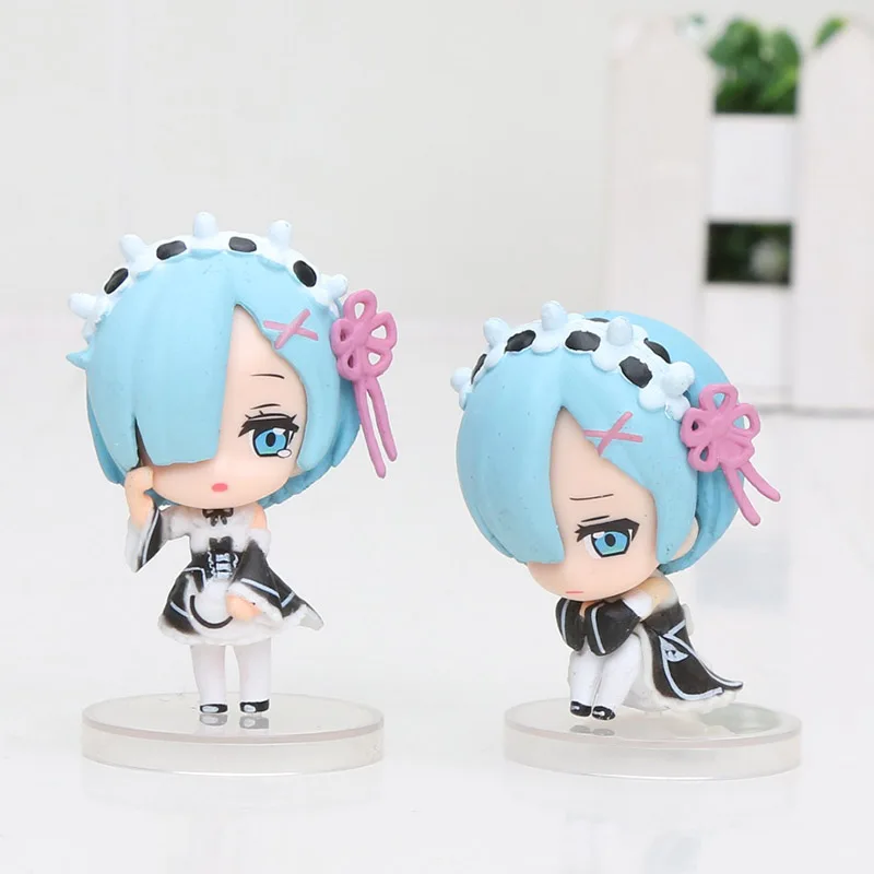 Экшн-фигурки из ПВХ Жизнь в другом мире 4 5 см шт./компл. Re: zero Rem Ram Maid | Игрушки и
