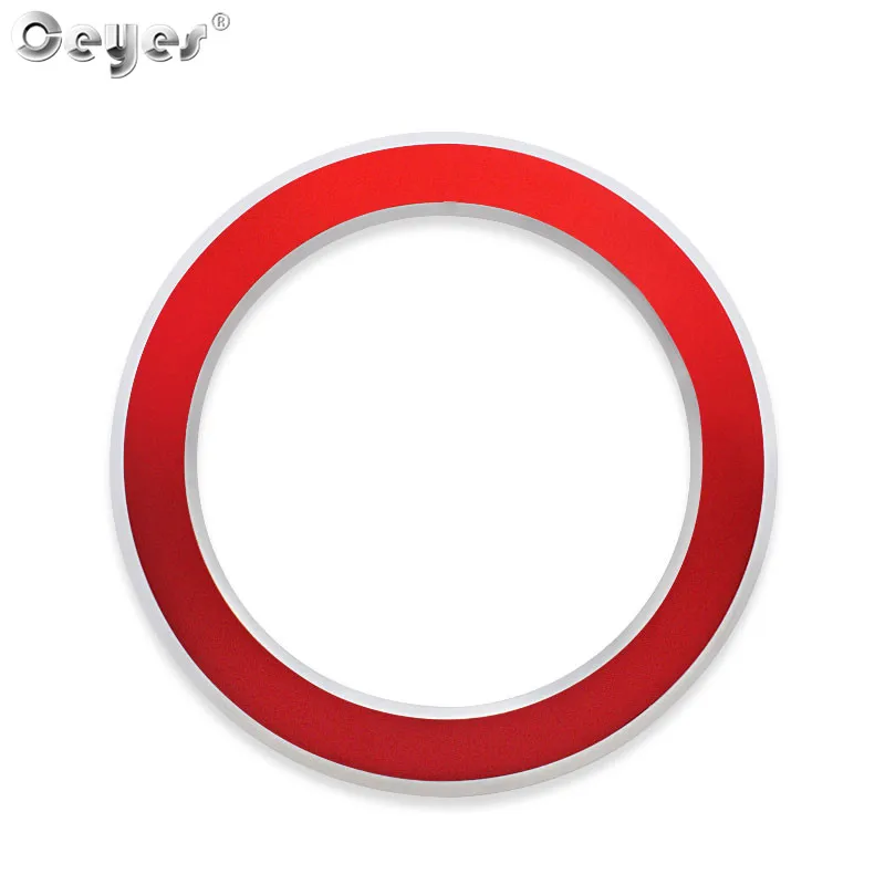 Red Start Ring Ceyes запуска двигателя автомобиля кольцо зажигания Кнопка салонные аксессуары Стайлинг чехол для Renault Koleos Kadjar Megane 2 Sandero Duster - Название цвета: Red Start Ring