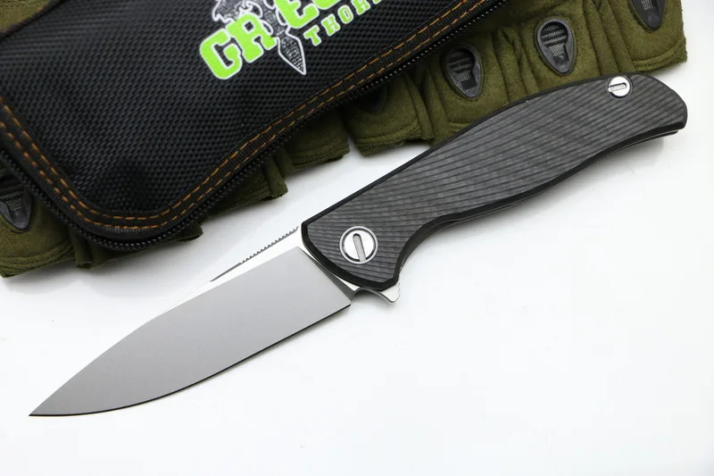 M390 knife Green thorn Hati CF 3D handle folding knife outdoor/camping/hunting/pocket/Tactical knife EDC tool