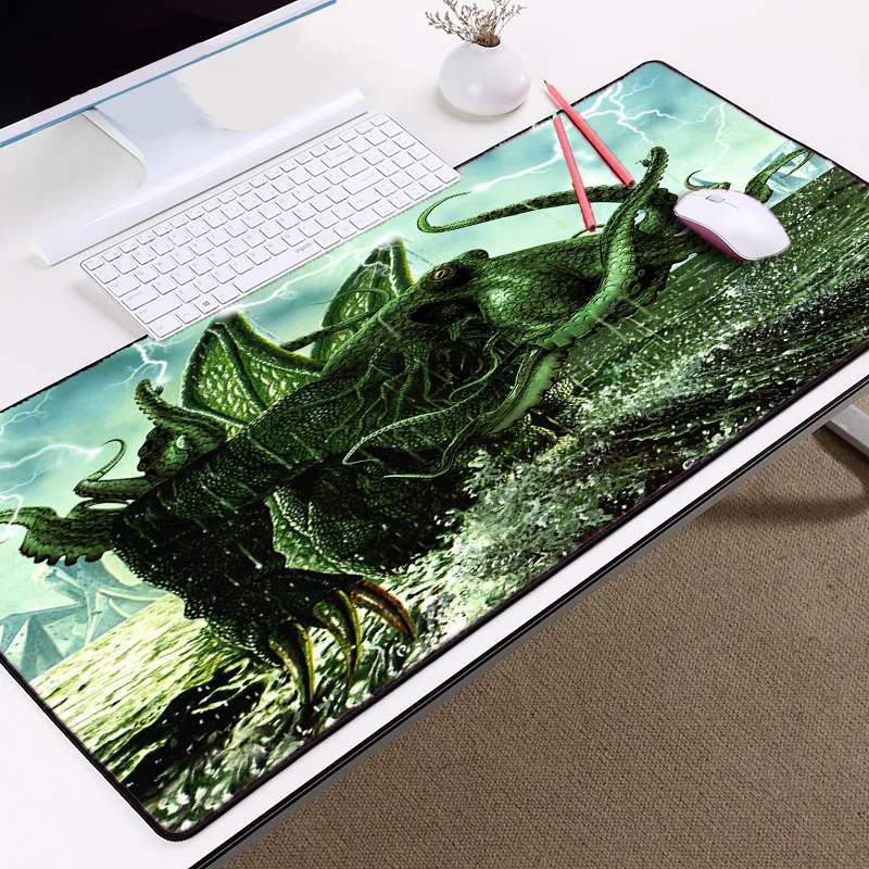 Congsipad Cthulhu Монстр шаблон крутой коврик для мыши для любителей Cthulhu большой ПК компьютер ноутбук клавиатура Настольный коврик инопланетянин игра мышь - Цвет: 400X900X2MM