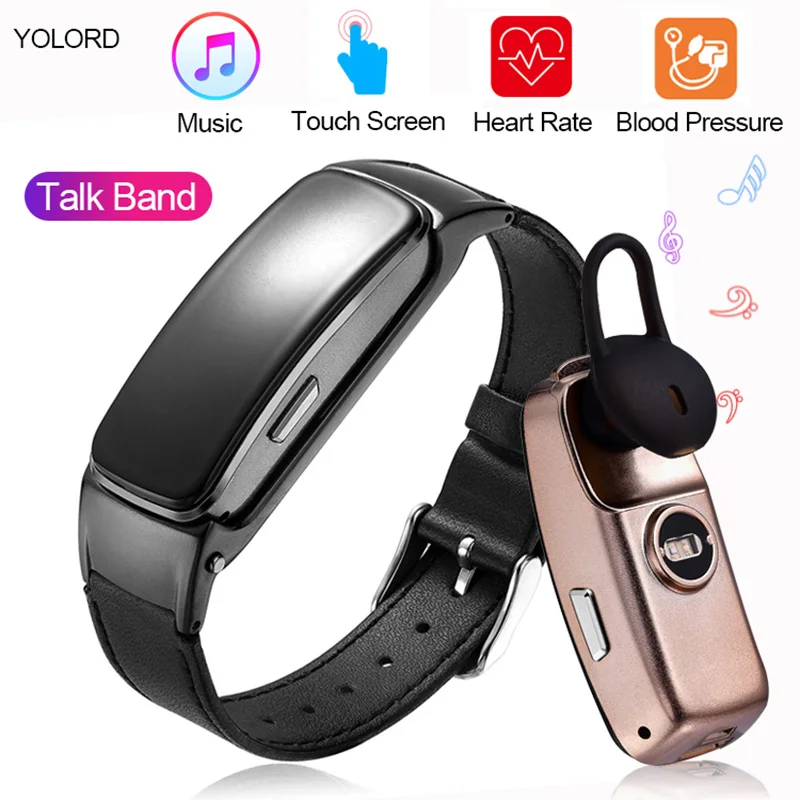 Модный монитор пульса и артериального давления Bluetooth наушники музыкальный вызов