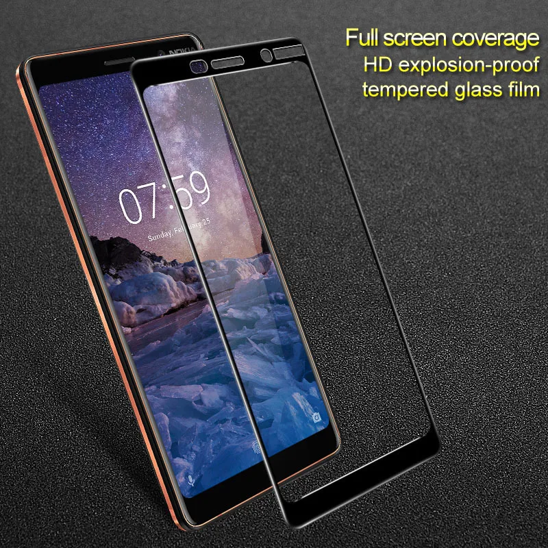 Baixin tempered glass for Nokia 7plus ultra thin 2.5D 9H screen protector anti-scratch film | Мобильные телефоны и