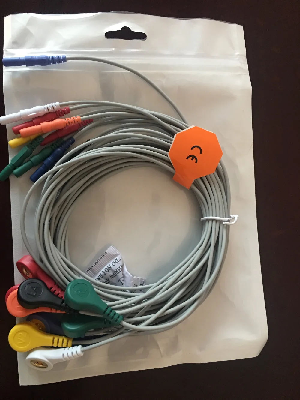 Новый совместимый кабель для записи ЭКГ Holter DIN 10 lead ECG leadпровода Snap/ AHA с гарантией 1