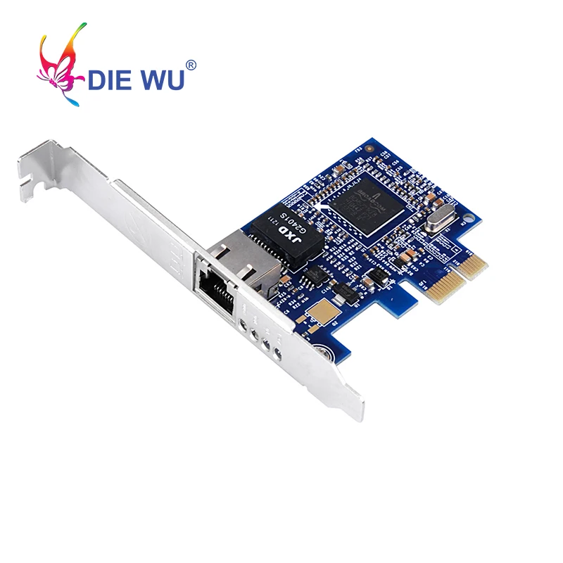 DIEWU PCI Express Gigabit Ethernet сетевой адаптер слот RJ45 NIC с Boardcom BCM5751 10/100/1000 M Синий PCB