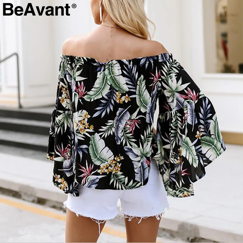 Женская пляжная блузка с цветочным принтом BeAvant Boho Повседневная Блузка