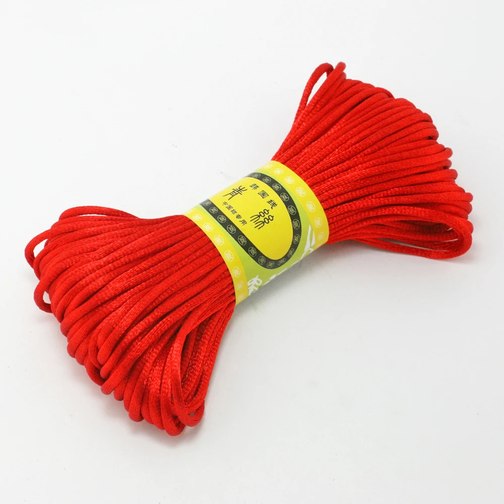 20 м мягкий атласный шелковый шнур макраме нейлоновый Кумихимо для браслетов